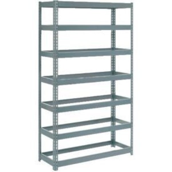 Global Equipment Extra Heavy Duty Shelving 48"W x 12"D x 96"H With 7 Shelves, No Deck, Gray 255565